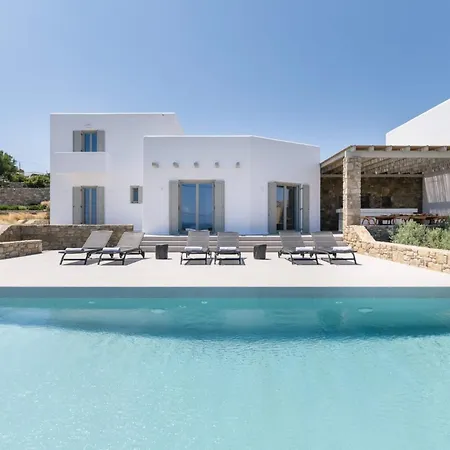 Luxury Mykonos - 3 Bedrooms - Estaffe - Amazing Agean Views - Wind Protected Alfresco Dining Area