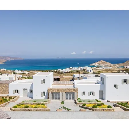 Вилла Luxury Mykonos - 3 Bedrooms - Estaffe - Amazing Agean Views - Wind Protected Alfresco Dining Area Калафатис