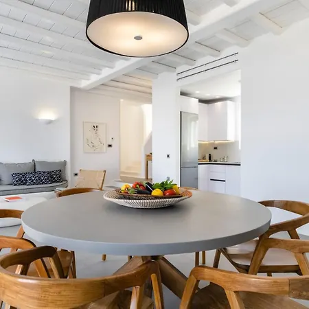 Luxury Mykonos - 3 Bedrooms - Estaffe - Amazing Agean Views - Wind Protected Alfresco Dining Area