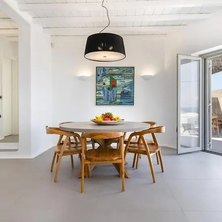 Luxury Mykonos - 3 Bedrooms - Estaffe - Amazing Agean Views - Wind Protected Alfresco Dining Area Вилла *