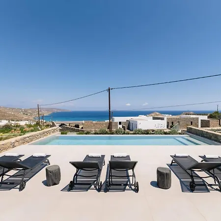 Luxury Mykonos - 3 Bedrooms - Estaffe - Amazing Agean Views - Wind Protected Alfresco Dining Area *