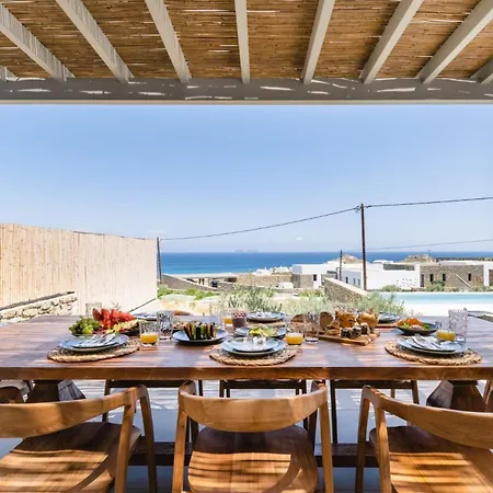 Luxury Mykonos - 3 Bedrooms - Estaffe - Amazing Agean Views - Wind Protected Alfresco Dining Area