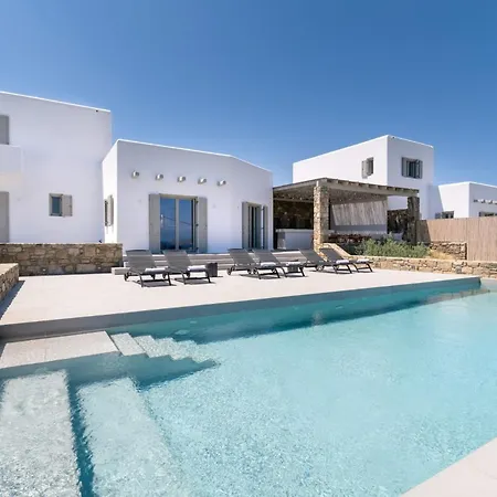 Luxury Mykonos - 3 Bedrooms - Estaffe - Amazing Agean Views - Wind Protected Alfresco Dining Area 别墅