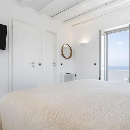 Villa Luxury Mykonos - 3 Bedrooms - Estaffe - Amazing Agean Views - Wind Protected Alfresco Dining Area