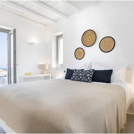 Luxury Mykonos - 3 Bedrooms - Estaffe - Amazing Agean Views - Wind Protected Alfresco Dining Area * 卡拉法蒂斯